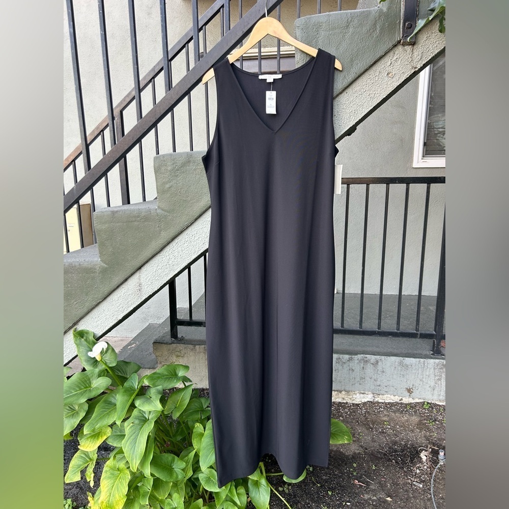 NWT Boston Proper Black Travel Maxi Dress Black Size XL Athleisure